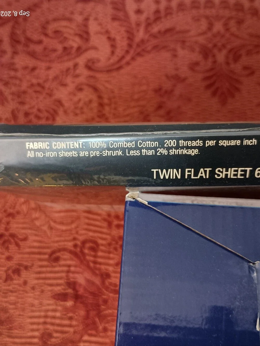 Vintage 90s Ralph Lauren Bradford Blue Set (2) TWIN Flat Fitted Sheets USA New